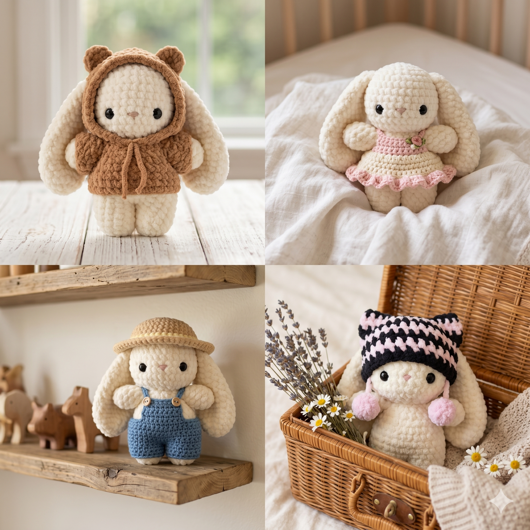 10 in 1 Baby Bunny in Clothing Crochet Pattern Bundle 2