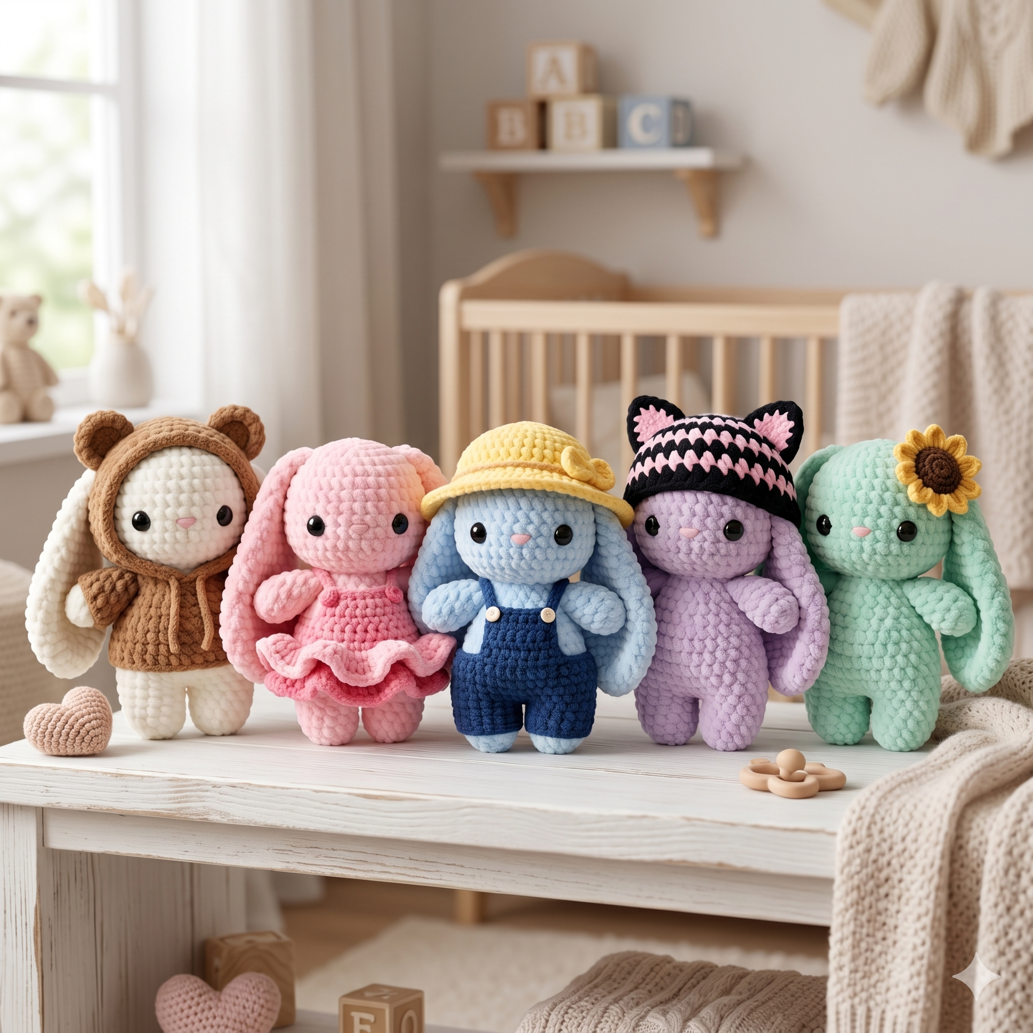 10 in 1 Baby Bunny in Clothing Crochet Pattern Bundle 2