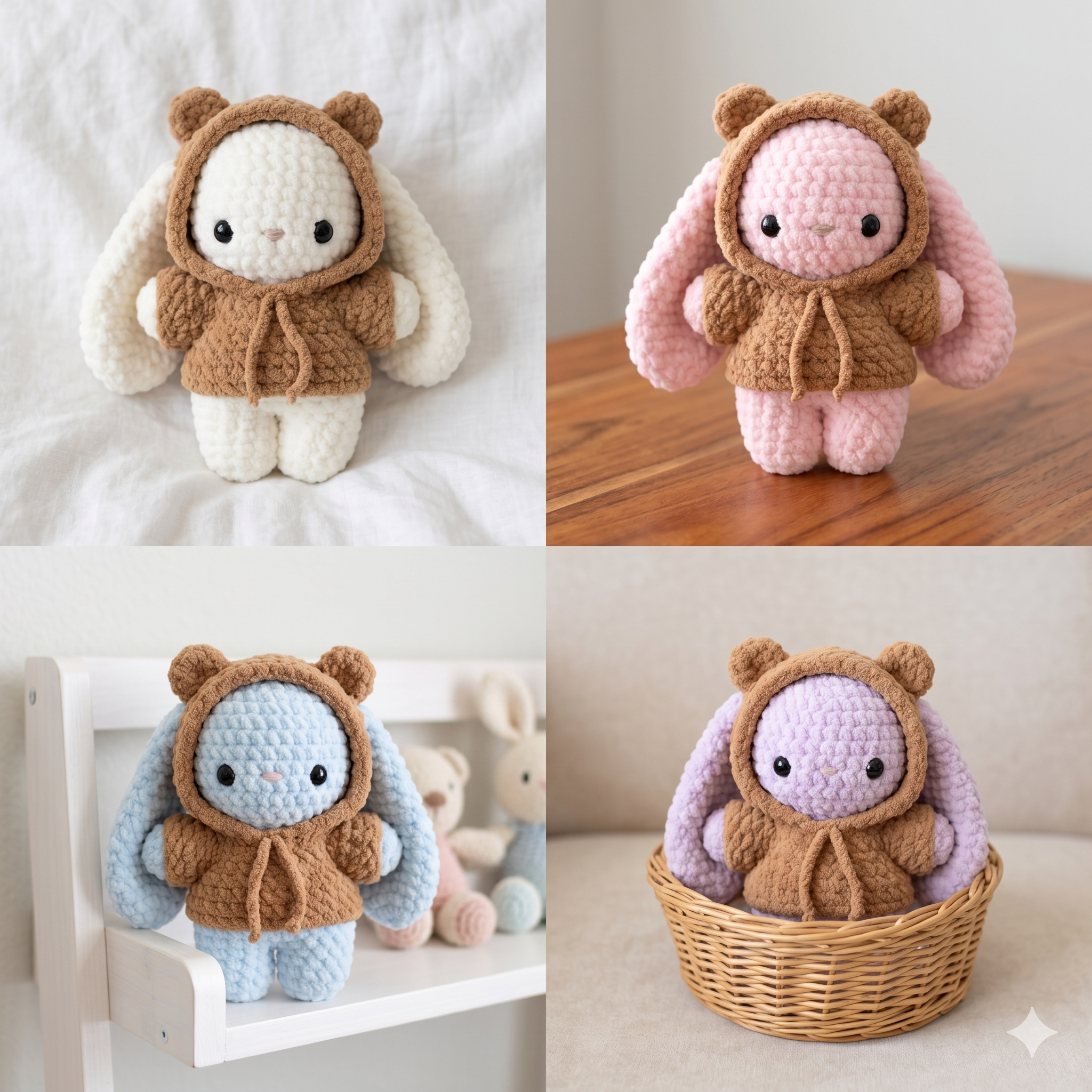 10 in 1 Baby Bunny in Clothing Crochet Pattern Bundle 2